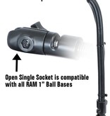 RAM Mounts Transducer Arm Mount With 18" Rigid Aluminum Rod And Open Single Socket: Compatible With All RAM 1" Ball Bases
