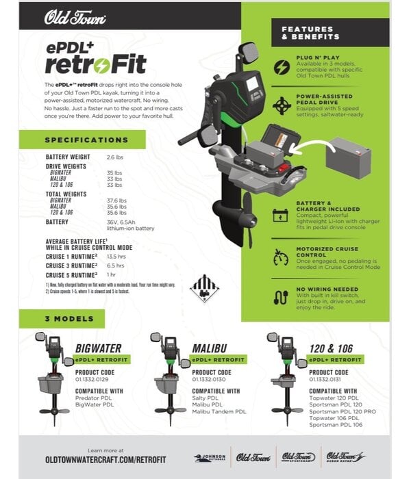 Old Town e-PDL+ retroFit