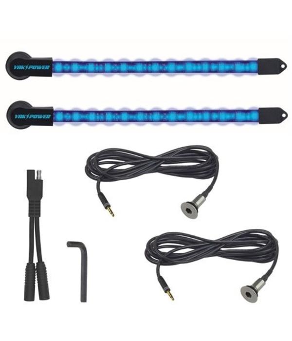 YakPower 2-Piece LED Light Kit Blue 10"