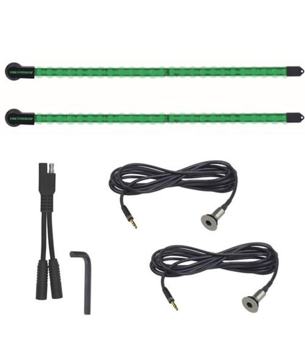 YakPower 2-Piece LED Light Kit Green 20"