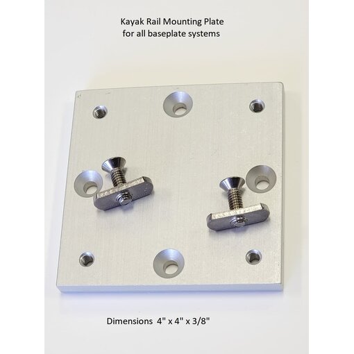 Fishing Specialties Sub Plate With T Nuts For Kayak Rails