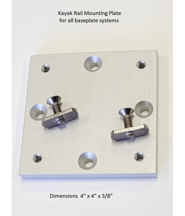 Fishing Specialties Sub Plate With T Nuts For Kayak Rails