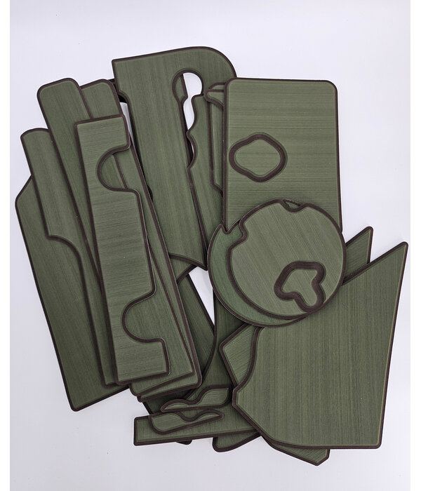 PA 12 Deck Pad Kit Interior Green/Espresso