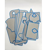 PA 12 Deck Pad Kit Interior Titanium/Blue