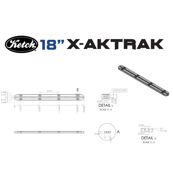 18" X-Aktrak Raw Aluminum (Single)