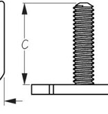 Sealect Designs 1/4-20 x 1.5 Threaded Track Slide Stud