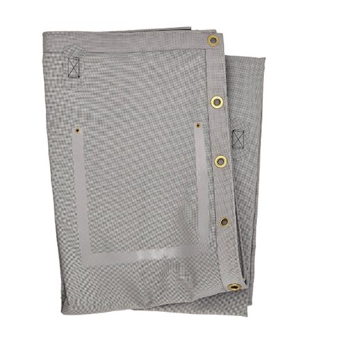 Wave Club Trampoline Grey Mesh Port (Left Side)