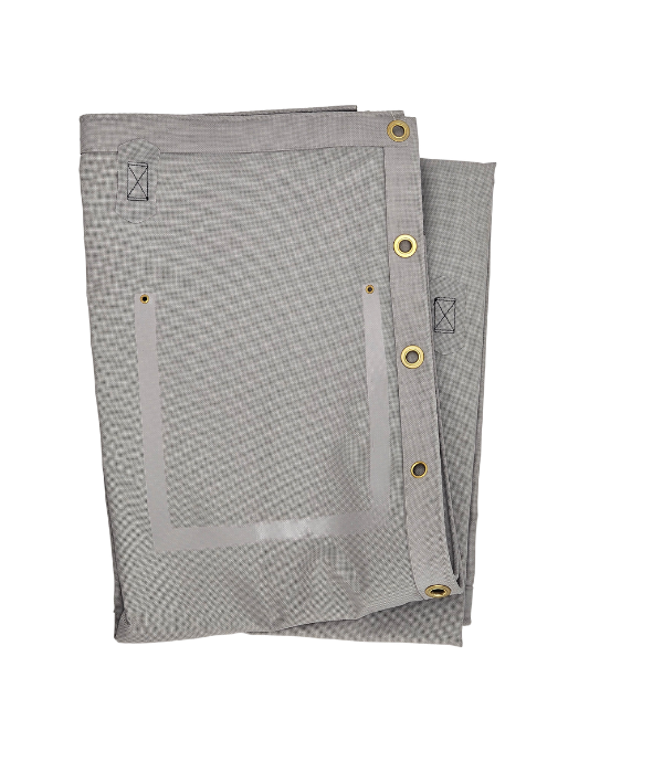Wave Club Trampoline Grey Mesh Port (Left Side)
