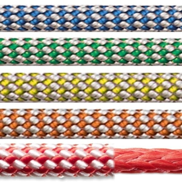 Dinghy Control Line FSE Robline White/Green 6mm 34' Hank