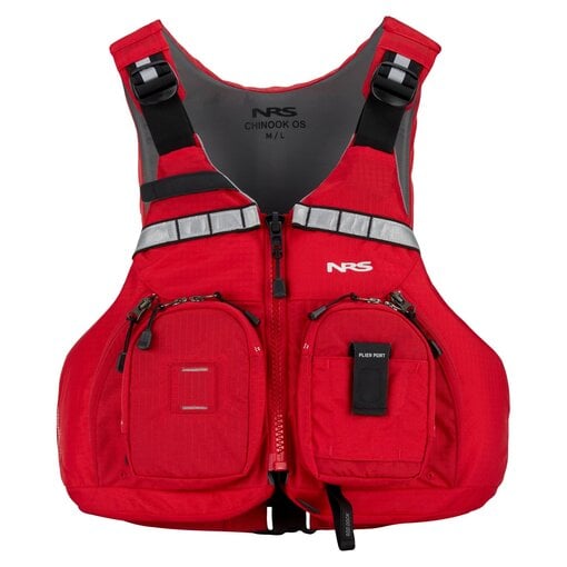 NRS Watersports 2025 Chinook OS Fishing PFD Red X-Small/Medium