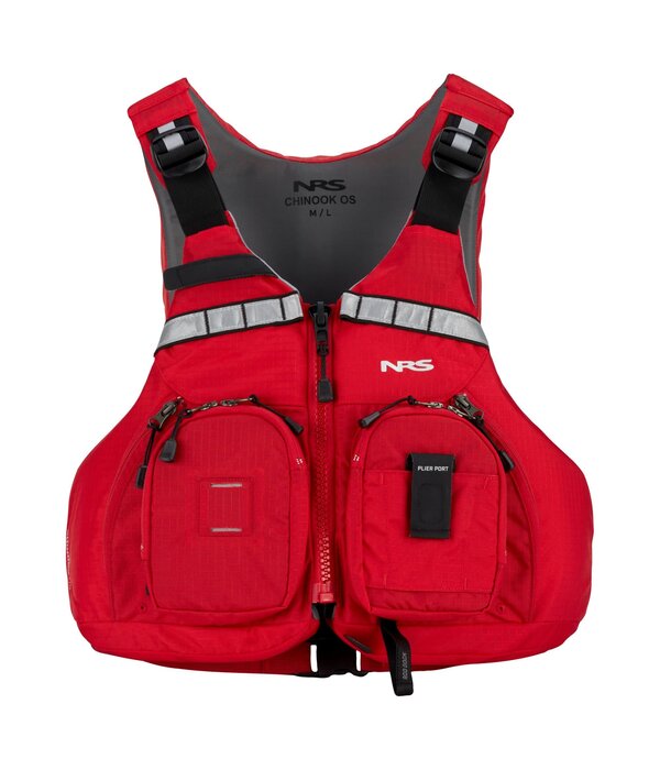 NRS Watersports 2025 Chinook OS Fishing PFD Red X-Small/Medium