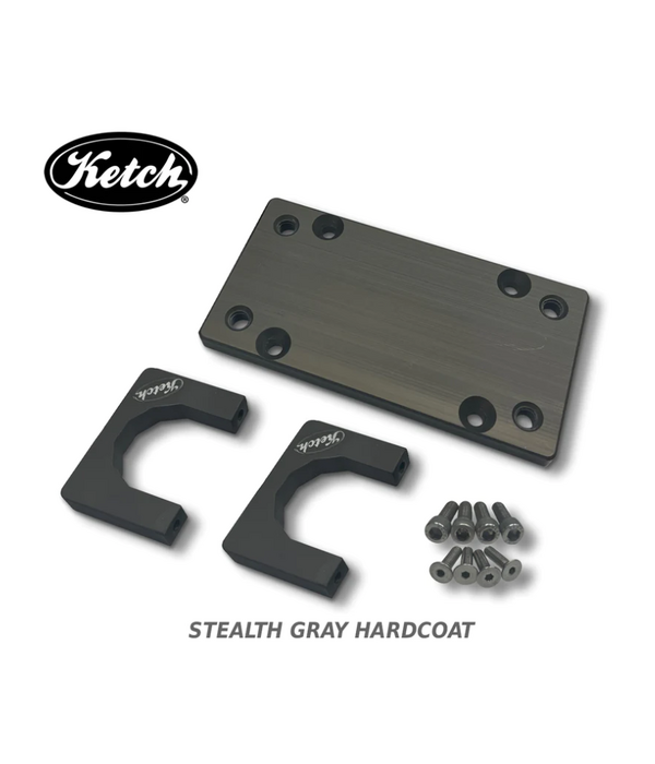 Ketch Boards H-Rail Mounting Plate Stealth Grey Hardcoat