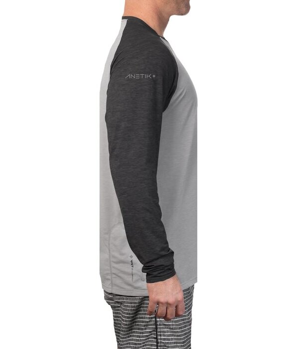 Anetik Remix Raglan Tech Long Sleeve Alloy/Charcoal XX-Large