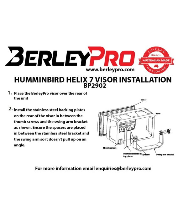 BerleyPro (Closeout) Humminbird Helix G2/G2N 7 Visor