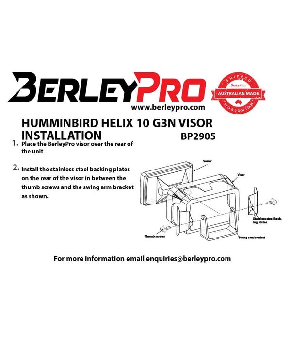 BerleyPro (Closeout) Humminbird Helix G3/G3N 10 Visor