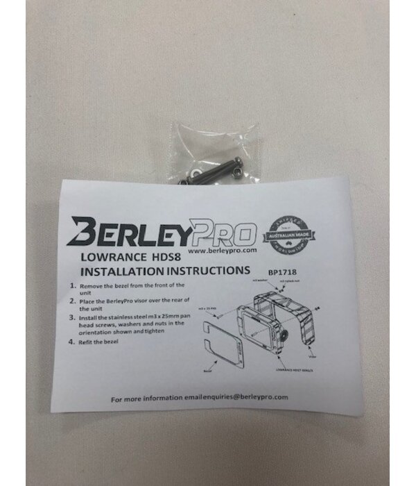 BerleyPro (Closeout) Lowrance HDS 8 Gen 1/2 Visor