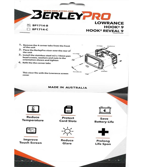 BerleyPro (Closeout) Lowrance Hook Reveal 9 Visor