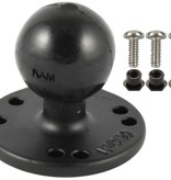 RAM Mounts 2.5" Round Base AMPs Hole Pattern 1.5" Ball Garmin Fishfinders