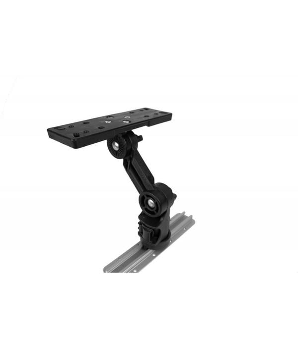 Yak-Attack Rectangular Fish Finder Mount With Track Mounted LockNLoad Mounting System