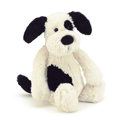 Jellycat Jellycat Bashful Black & Cream Puppy, Small