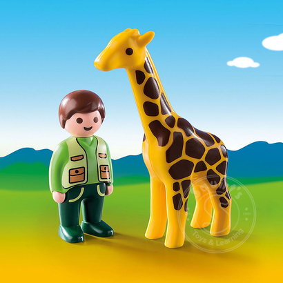 Playmobil Playmobil 123 Zookeeper with Giraffe