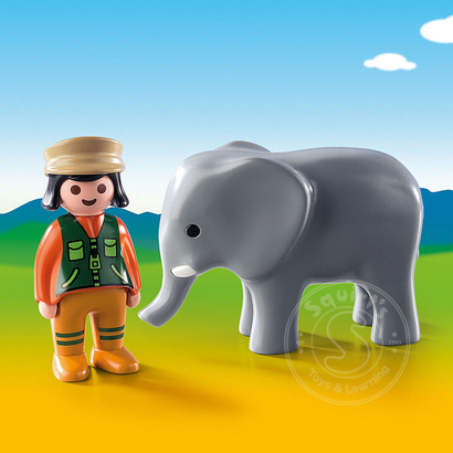 Playmobil Playmobil 123 Zookeeper with Elephant