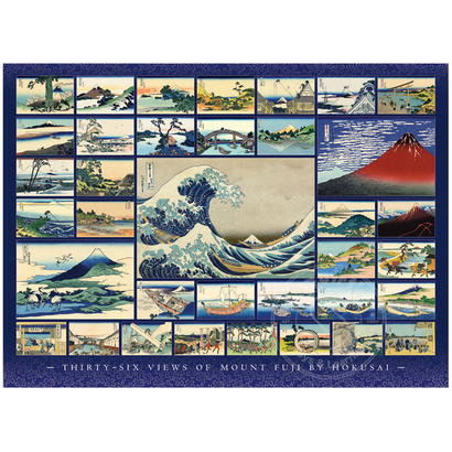 Cobble Hill Puzzles Cobble Hill Thirty-Six Views of Mount Fuji by Hokusai Puzzle 1000pcs