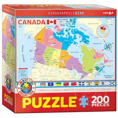 Eurographics Eurographics Map of Canada Puzzle 200pcs