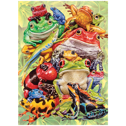 Cobble Hill Puzzles Cobble Hill Frog Pile Family Puzzle 350pcs