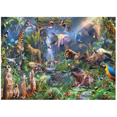 Cobble Hill Puzzles Cobble Hill Into the Jungle Puzzle 1000pcs