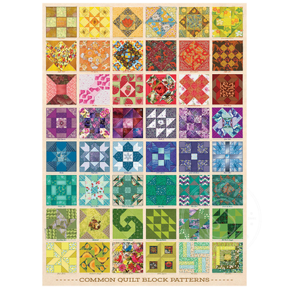 Cobble Hill Puzzles Cobble Hill Common Quilt Blocks Puzzle 1000pcs