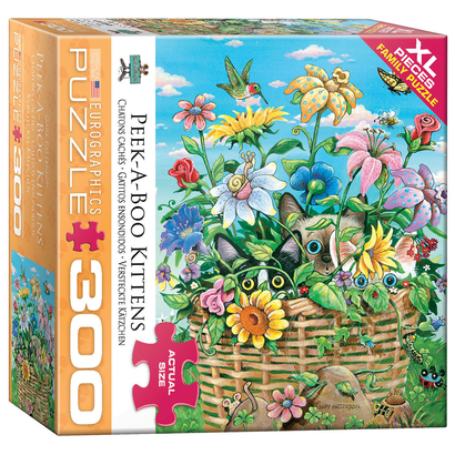 Eurographics Eurographics Peek-a-Boo Kittens XL Family Puzzle 300pcs