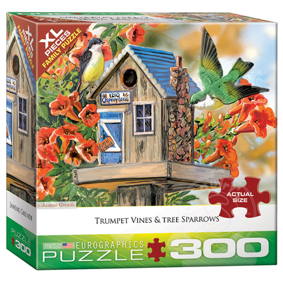 Eurographics Eurographics Trumpet Vine & Tree Sparrows XL Family Puzzle 300pcs