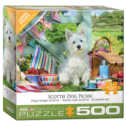 Eurographics Eurographics Scottie Dog Picnic Large Pieces Family Puzzle 500pcs