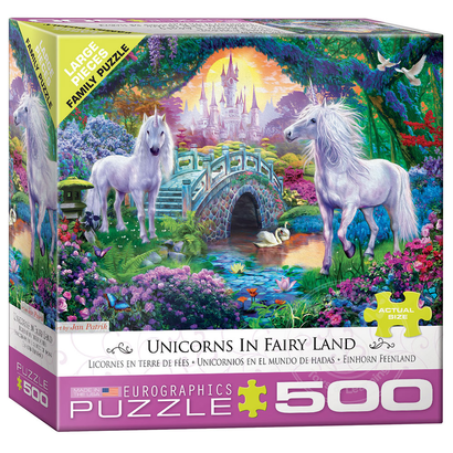 Eurographics Eurographics Unicorns in Fairy Land Large Pieces Family Puzzle 500pcs
