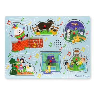 Melissa Doug Sing Along Nursery Rhymes 2 Sound Peg Puzzle