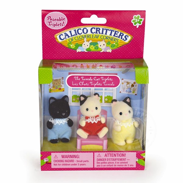 calico critters tuxedo cat triplets