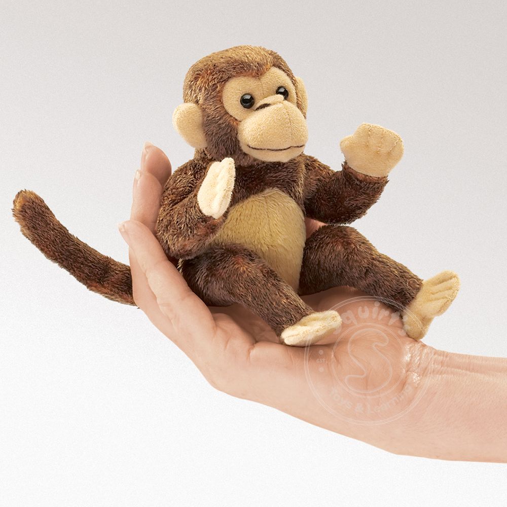 Folkmanis Monkey Finger Puppet Squirt's Toys & Learning Co