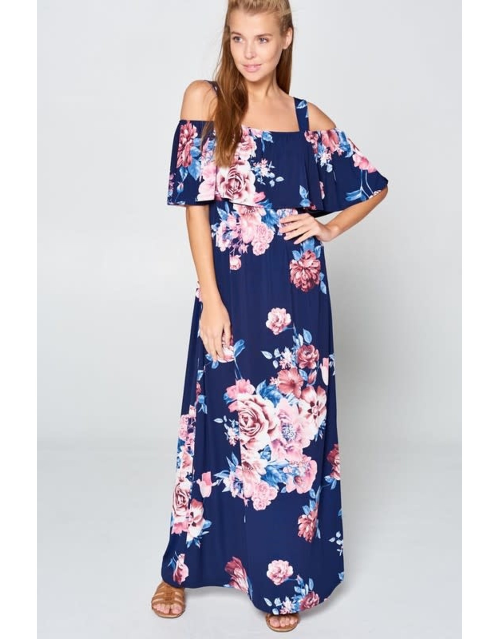 ruffle top maxi dress