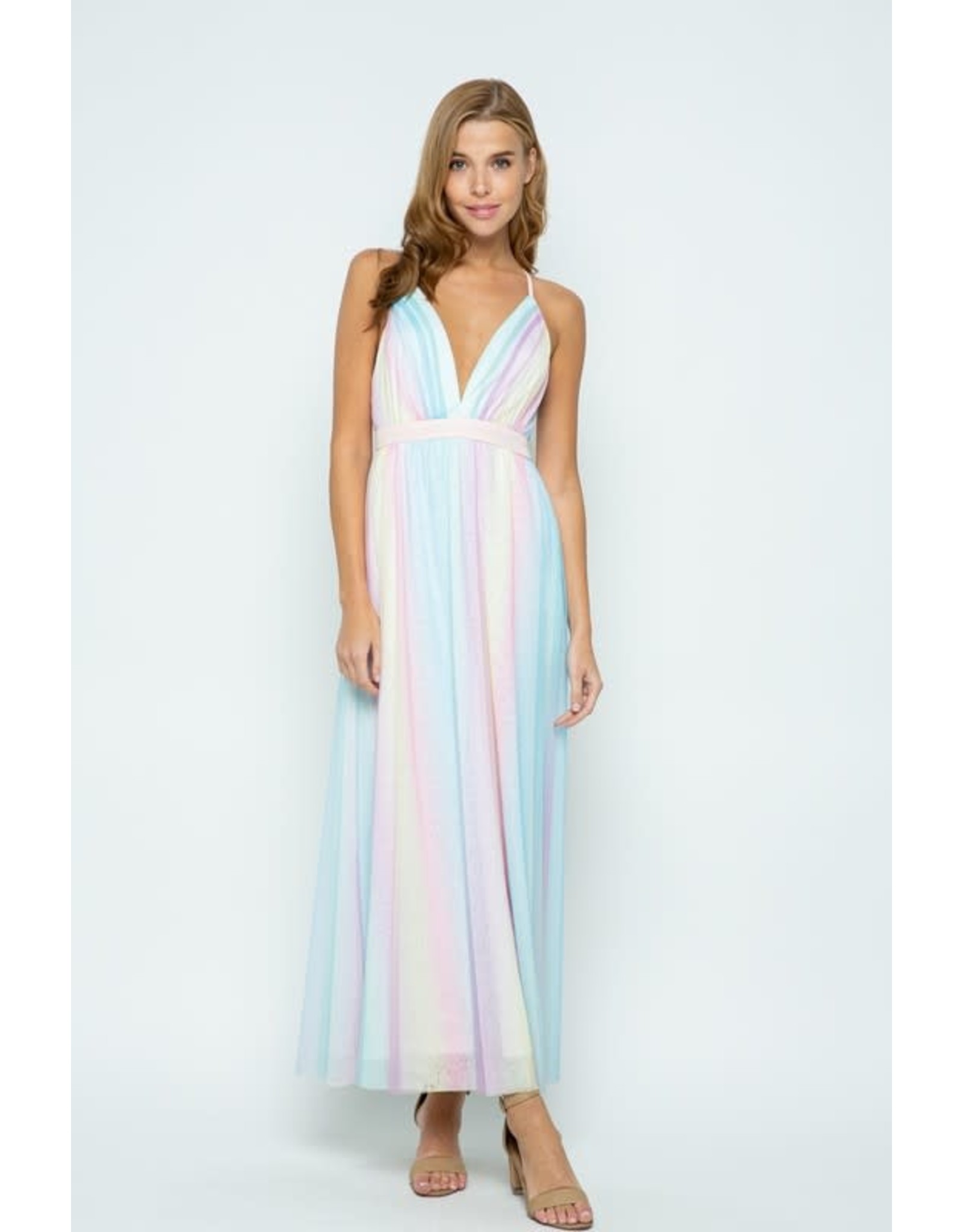 rainbow maxi dress