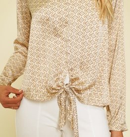 TLC tie front blouse