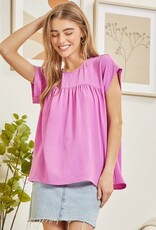 TLC Solid Baby Doll Top