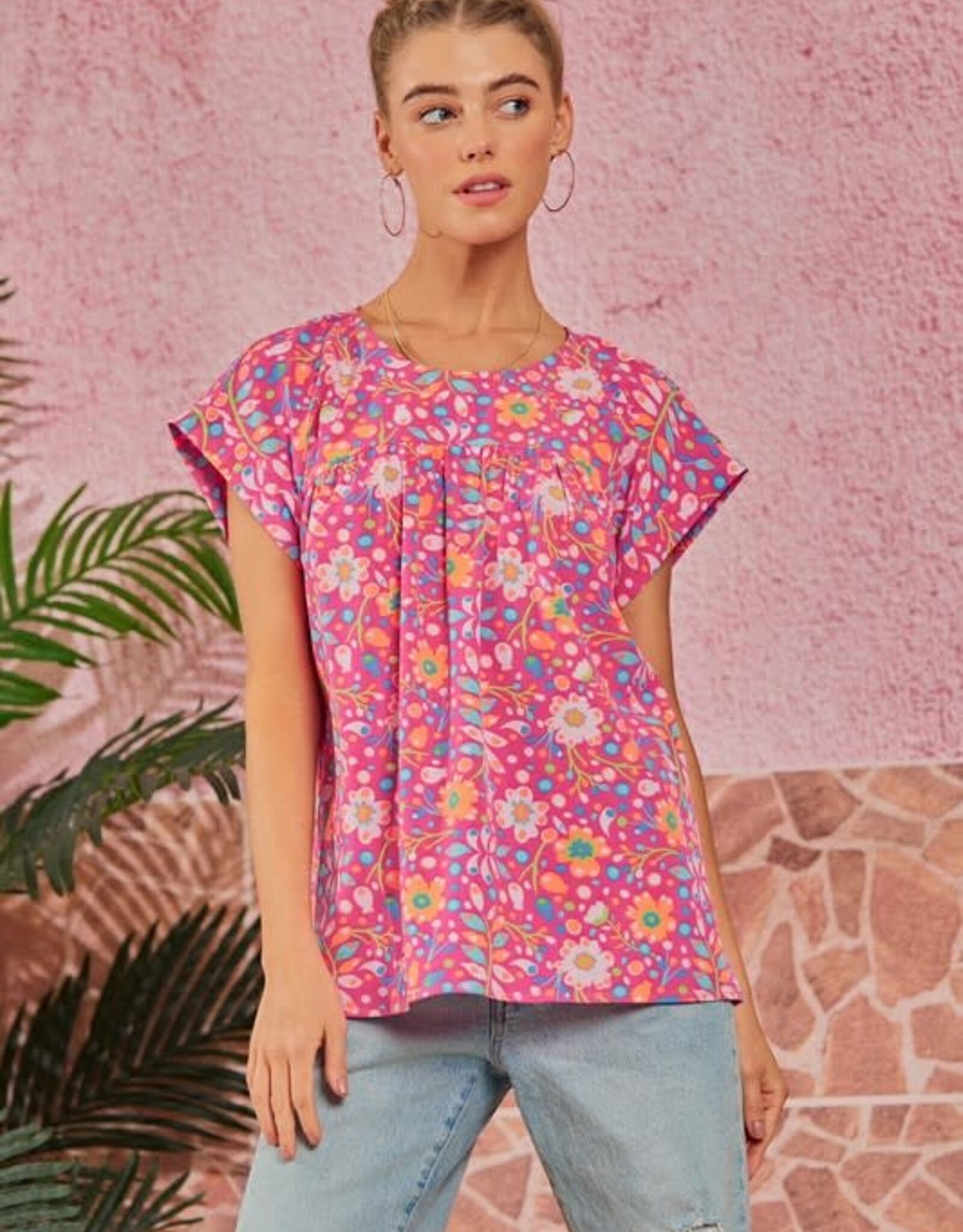 TLC FLORAL TUNIC TOP