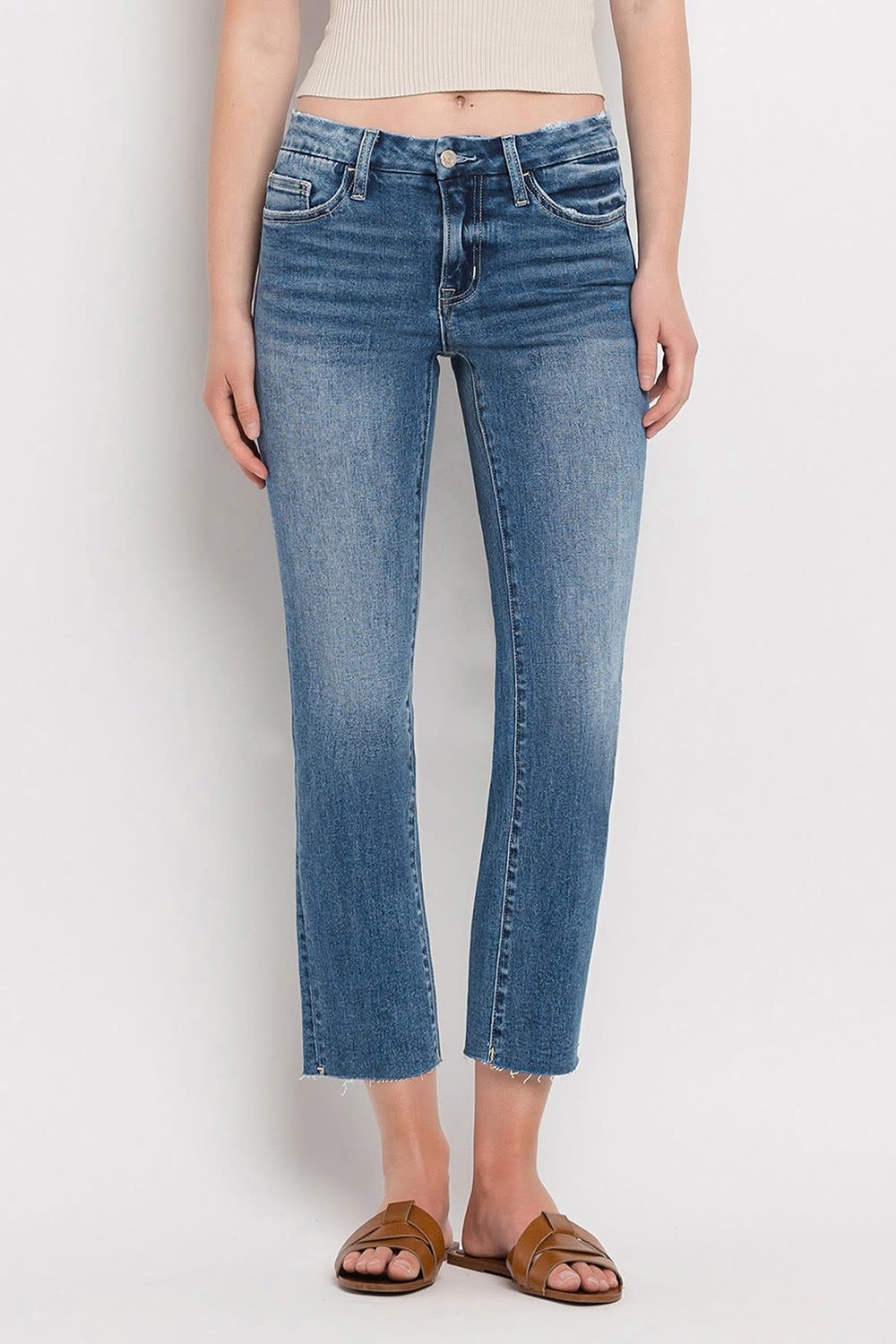 【SATIIIZ】Zied Tin Washing Cutting Denim Pants kit washed-out wide denim pants - satiiiz