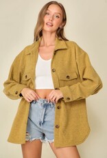 TLC Cozy brushed waffle oversized shacket