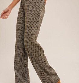 TLC HIGH WAISTED JACQUARD KNIT PANTS
