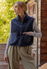 TLC FLEECE ZIP UP VEST WITH POCKETS