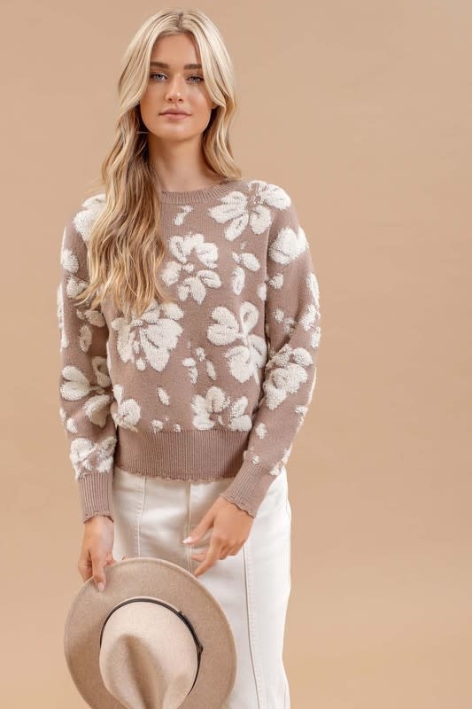 最終値下げAmeri UND FLORAL KNIT JACQUARD TOP AMERI 【new】 LOW RESOLUTION FLOWER KNIT TOP オリジナル花柄を