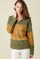 TLC Multi Color High Neck Sweater Top