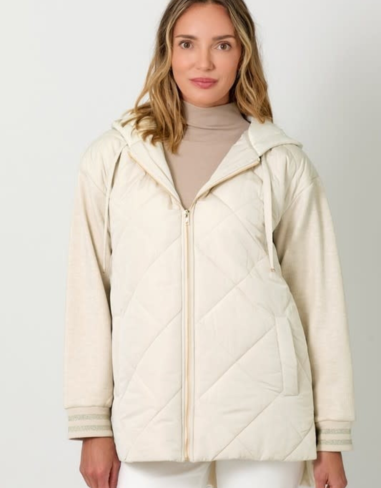 TLC Mixed Sleeve Puffer Jacket